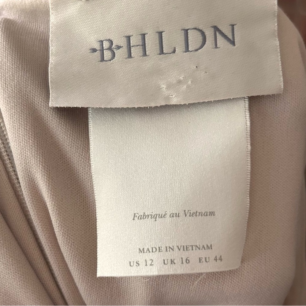 Anthropologie BHLDN Cali Satin Charmeuse Midi Dress in Oyster Sz 4 - Picture 9 of 9